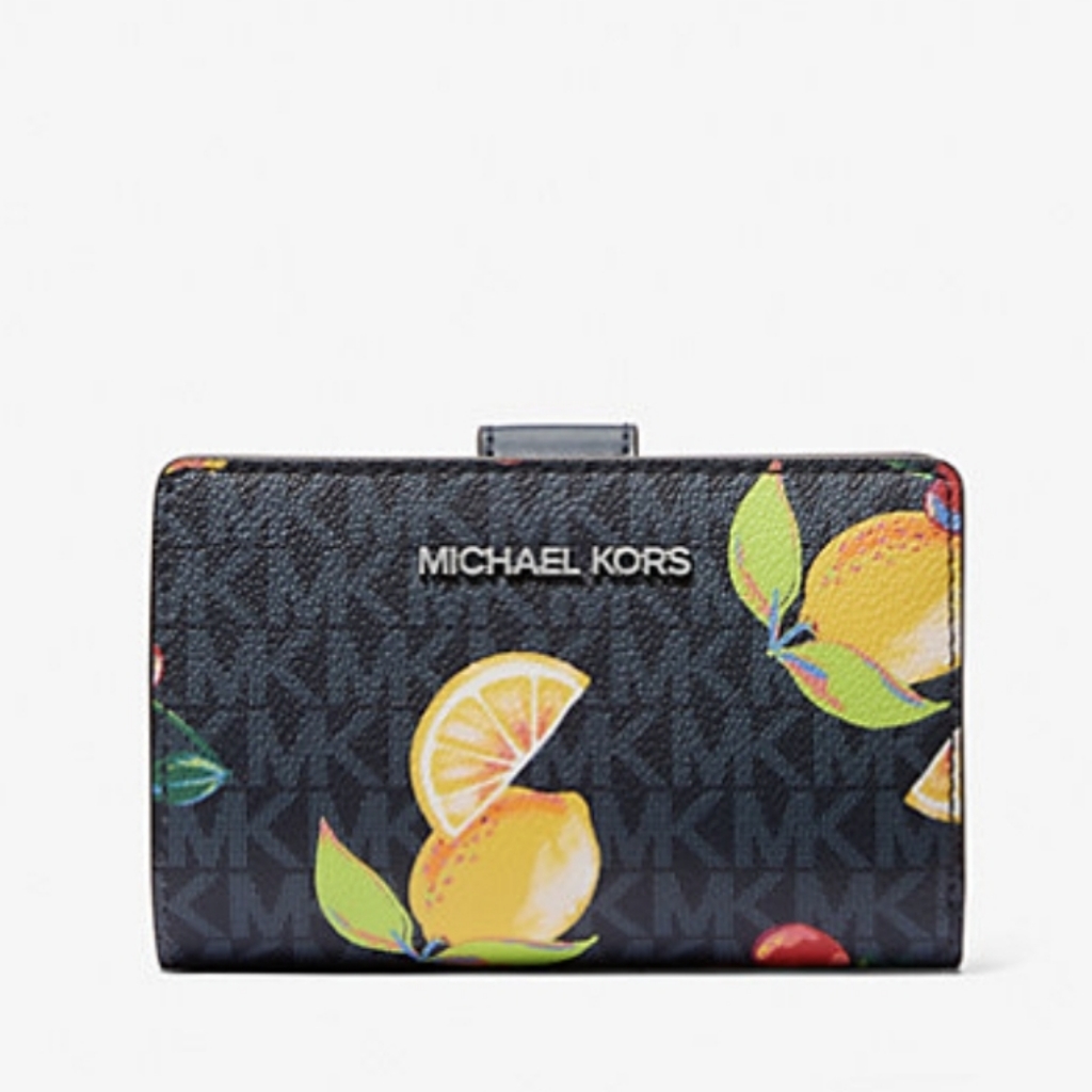 Michael Kors Jet Set Travel Medium Fruit Print Logo Wallet